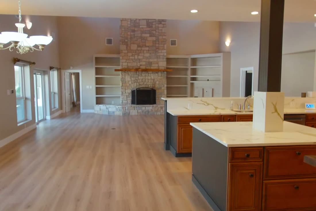 Open-plan kitchen and living room in Huffman