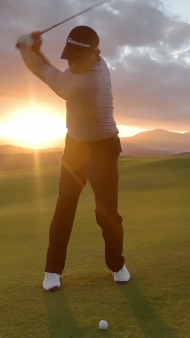 Cinematic golf film at sunset in Houston